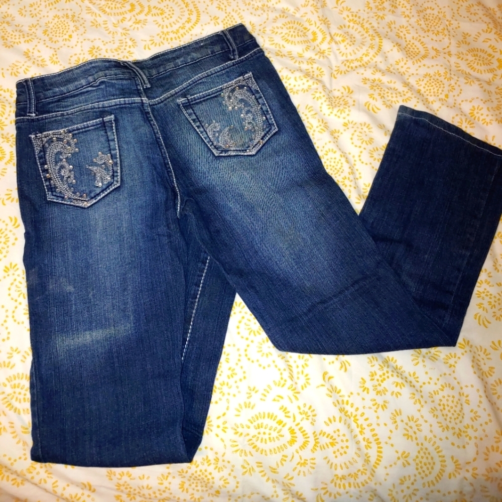 Juniors Arco Iris Sequence Jeans sz 9